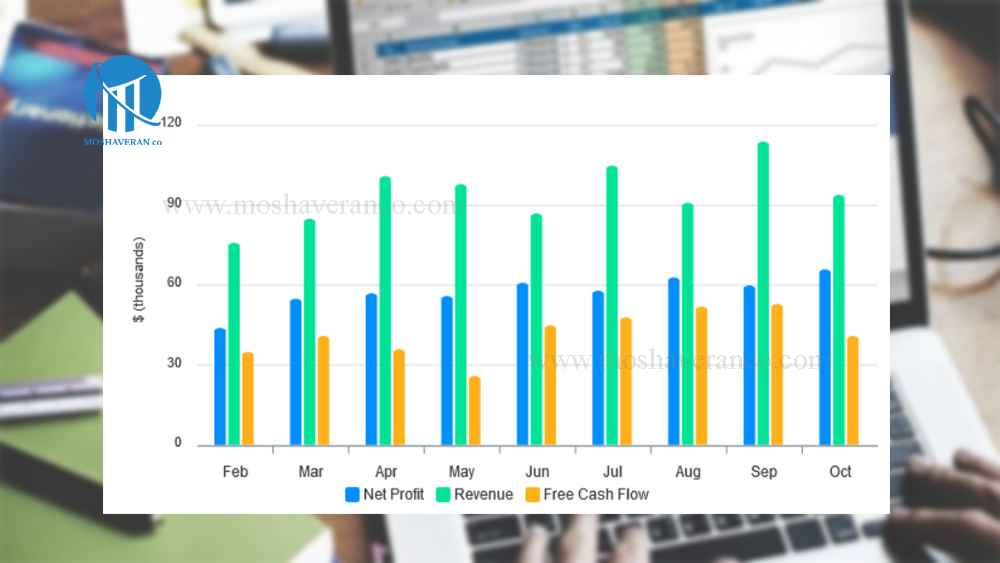 رسم جداول و نمودارها برای حسابداری